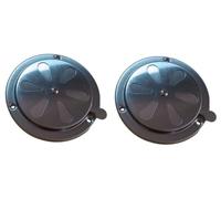 Generisch Lot de 2 grilles d'aération réglables en acier inoxydable pour barbecue et fumoir