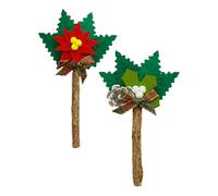 Generisch Lot de 2 jouets de Noël à l' à chat - Bâtonnets d' à chat - Jouets de soins dentaires Silvervine pour chats - Nettoyage des dents - Fournitures d'animaux de compagnie sûres