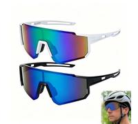 Generisch Lot de 2 lunettes de soleil de sport à réaction rapide pour le cyclisme, lunettes de cyclisme polarisées coupe-vent UV400 à réponse rapide pour hommes et femmes, adaptées pour les activités