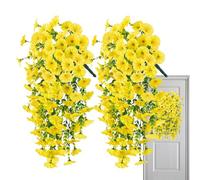 Generisch Lot de 2 pétunias artificiels - En soie artificielle - Résistant aux intempéries - Durable - Pour vase, jardinière, terrasse, jardin