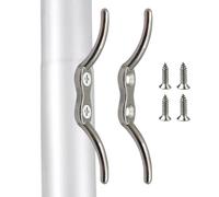 Generisch Lot de 2 pinces pour mât de drapeau en acier inoxydable - Accessoires de bateau - Taquet de corde pour kayak avec vis - Pour bateau, kayak, canoë, voile, lac