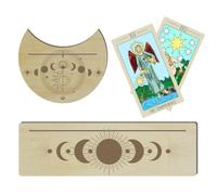 Generisch Lot de 2 porte-cartes de tarot en bois portable | Oracle Porte-cartes pour outils de divination sorcière Décoration d'autel 1