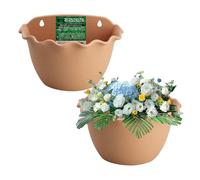 Generisch Lot de 2 pots de fleurs décoratifs pour murales, jardinières - Décoration murale pour l'intérieur, le balcon et le jardin