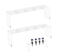 Generisch Lot de 2 présentoirs de bouchons de vin en acrylique avec fonction d'affichage - Rangement à 4 compartiments - Solution antidérapante pour la maison et la cuisine