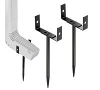 Generisch Lot de 2 supports de tuyau de réglables en acier inoxydable - Pour une protection fiable contre les inondations et un drainage sur la terrasse, la cour, la pelouse, le toit