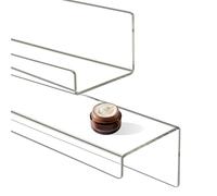 Generisch Lot de 2 supports flottants en acrylique - Décoration pour objets de collection - Pour salle de bain, salon, cuisine, bureau