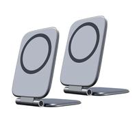 Generisch Lot de 2 supports magnétiques pour téléphone portable de voiture - Pliable et antidérapant - Utilisation universelle - Fixation confortable pour voiture, SUV, voyage, voyage d'affaires