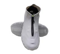 Generisch Lot de 2 surchaussures pour adulte avec fermeture éclair - Grande housse en silicone comme protection contre la pluie - Bottes de pluie imperméables - Chaussures d'extérieur en caoutchouc