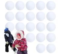 Generisch Lot de 20 Boules de Neige artificielles - Boules de Neige réalistes pour la Lutte de Boules de Neige - Jouet Doux pour boîte Photo de Village d'hiver - pour et Adultes