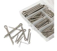 Generisch Lot de 230 barrettes à ressort | Grand assortiment de goupilles | Épingles en acier galvanisé en 6 tailles | Épingles à cheveux droites maintiennent les broches ou les écrous de couronne en
