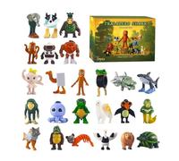 Generisch Lot de 24 figurines italiennes Brainrot Tung Tung Tung Sahur & Tralalero Tralala - Figurines d'action aveugles - Pour collectionneurs et fans - Calendrier de l'Avent 2025 - Décoration de
