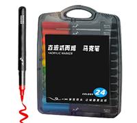 Generisch Lot de 24 marqueurs acryliques résistants à la lumière pour tissus - Pour Noël, anniversaire, bois, toile, pierre, métal, papier, adolescents, adultes,