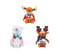 Generisch Lot de 3 boîtes de rangement de Noël en velours pour , buffet, cuisine, bureau, maison