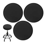 Generisch Lot de 3 housses de tabouret de bar - Antidérapantes et lavables - Coussins ronds antidérapants - Convient pour la maison, l'hôtel, le marché, le comptoir et la chaise de cuisine avec un