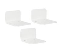 Generisch Lot de 3 petites étagères flottantes avec 6 serre-câbles - Étagère murale peu encombrante pour collection de figurines, succulentes, haut-parleurs