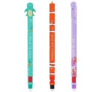 Generisch Lot de 3 stylos gel effaçables | Stylo gel pour écrire et dessiner avec motifs d'animaux marins (tortue, hippocampe, poisson clown) | Idéal pour l'école, le bureau et les loisirs créatifs