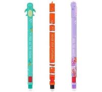 Generisch Lot de 3 stylos gel effaçables | Stylo gel pour écrire et dessiner avec motifs d'animaux marins (tortue, hippocampe, poisson clown) | Idéal pour l'école, le bureau et les loisirs créatifs