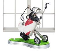 Generisch Lot de 3 stylos pour clubs de golf, porte-crayons de golf, mini sac de golf avec chariot, 3 clubs de golf et stylos, remplis de chaussettes de Noël, ensemble de stylos pour clubs de golf