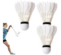 Generisch Lot de 3 volants de badminton en plumes de canard | Accessoires de sport légers pour les familles à l'intérieur et à l'extérieur