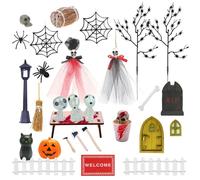 Generisch Lot de 30 balais de sorcière Miniatures - 27 x 14,5 x 4,5 cm - Décoration d'halloween pour Maison de - Maison hantée - Mini Accessoires - Aménagement de Paysage - Diorama - Décoration