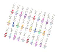 Generisch Lot de 30 porte-clés blessés, bord coloré, B | Porte-clés avec clip porte-clés en métal comme cadeau pour infirmière, médecin, enseignant, anniversaire,