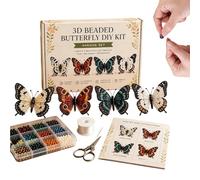 Generisch Lot de 4 animaux en perles 3D amusants et mignons avec instructions (français non garanti) - Kit d'art de perles fait à la main - Pour décoration sur table de chevet, bibliothèque, vitrine