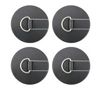Generisch Lot de 4 anneaux en D pour planche de paddle | PVC et acier inoxydable, 3,1", kit de réparation de planche de surf, kayak, boucles de fixation rondes pour fixation de sangle arrière
