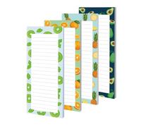 Generisch Lot de 4 blocs-notes - Design de fruits mignons au format de poche - Papier ligné pour l'école, les études et le bureau - Petits carnets de notes de poche pour les voyages et les travaux