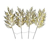 Generisch Lot de 4 branches de Noël réalistes avec éclairage - Branches de pin artificielles - Pour guirlandes, couronnes de vase, cheminée, intérieur, extérieur, hiver, vacances, fête
