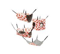 Generisch Lot de 4 cachettes pour hamster et cochon - Doux, confortable et chaud - Réglable - Lavable en machine ou à la main - Convient pour porcs - SANDR (A, 30 x 30 x 5 cm)