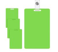 Generisch Lot de 4 carnets de notes effaçables - Étiquette d'identité verticale réutilisable avec clip pour tableau blanc | Mini bloc-notes effaçable à l'alcool en polypropylène pour infirmières