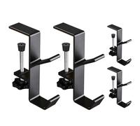 Generisch Lot de 4 chaussettes de Noël et guirlande de suspension pour guirlande et chaussette de cheminée, porte-chaussettes de Noël, crochets réglables pour guirlande de cheminée pour la maison, le