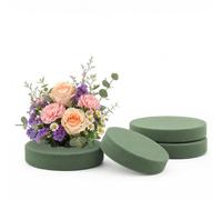 Generisch Lot de 4 mousses florales rondes - 20 x 4 cm - Pour fleurs - Pour mariage, Pâques, anniversaire