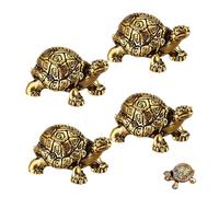 Generisch Lot de 4 plaquettes de nettoyage pour bain d'oiseaux, figurines de tortues décoratives en lot de 4 | Disque en cuivre pour le bain d'oiseaux - Pour le nettoyage en hiver avec de l'eau pour