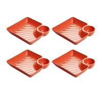Generisch Lot de 4 plateaux à sauce japonaises réutilisables en polypropylène - Faciles à