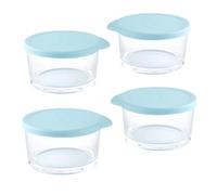 Generisch Lot de 4 récipients en verre avec couvercles de stockage des aliments, petits bols pour repas copieux, petits récipients portables pour épices, collations, assaisonnements, organiseur pour