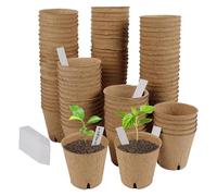 Generisch Lot de 45 pots de avec drainage - Convient pour les fleurs, les légumes, les tomates, l'intérieur et l'extérieur, la cour, le balcon