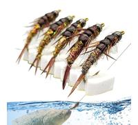 Generisch Lot de 5 appâts de pêche à à la truite, efficaces et réalistes, pour le camping, la randonnée, le trekking au bord du lac et