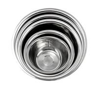 Generisch Lot de 5 bols mélangeurs en acier inoxydable - Empilables pour la préparation des aliments - Saladiers - Récipients de vaisselle - Pour la maison, la restauration, le camping, les