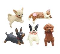 Generisch Lot de 5 figurines décoratives pour tableau de bord - Pour les amateurs de chiens, les joueurs de bureau, les dortoirs d'étudiants, les camions, les berlines, les SUV, les conducteurs, au
