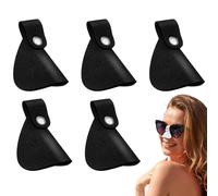 Generisch Lot de 5 protections nasales flexibles pour le soleil, le vent et les UV, indice de protection UPF 50+, noir/blanc, 12 x 8,5 cm