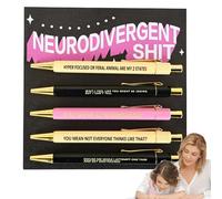 Generisch Lot de 5 stylos à bille humoristiques - Multi-usages - Pointe de 0,5 mm - Stylos à bille légers - Stylos humoristiques pour adultes - Pour médecins, infirmières, collègues