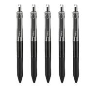 Generisch Lot de 5 stylos à bille rétractables à encre noire - Stylos à bille lisses - Stylo d'apprentissage portable pour étudiant et fille