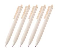 Generisch Lot de 5 stylos à bille rétractables, noirs, élégants, 0,5 mm, stylos à encre noire - Stylos d'apprentissage portables pour étudiants, filles, étudiants, enseignants