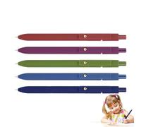 Generisch Lot de 5 stylos à encre gel à séchage rapide et à pointe fine, pour journal, prise de notes, école, femmes, hommes, 15 x 1 cm