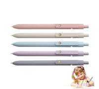 Generisch Lot de 5 stylos à encre gel à séchage rapide et à pointe fine, pour journal, prise de notes, école, femmes, hommes, 15 x 1 cm