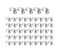 Generisch Lot de 50 clips de gouttière étanches - Pour bandes LED, lanternes, vacances, mariage, camping, balcon, toit, jardin, bardeaux de toit