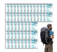 Generisch Lot de 50 flacons de poudre de toilette portable - Gel urinaire - Coagulation extérieure - Pour une utilisation dans la salle de bain, les voyages, le camping, la douche, l'alpinisme, le