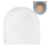 Generisch Lot de 50 pochettes en vinyle antistatiques - Pochettes | intérieures semi-transparentes avec rond pour disques vinyles de 12", 10", 7" - Sacs anti-poussière en polyéthylène haute den