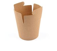 Generisch Lot de 500 Boîtes à Kebab en Carton Kraft - 750 ml - Marron - Pour Sandwich, Pâtes Asiabox, Emporter, Goûter et Frites